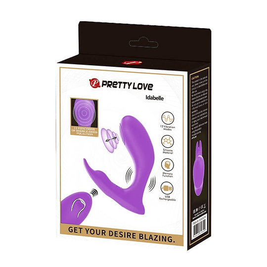 Idabelle Vibrador Dual con Control Remoto - Morado