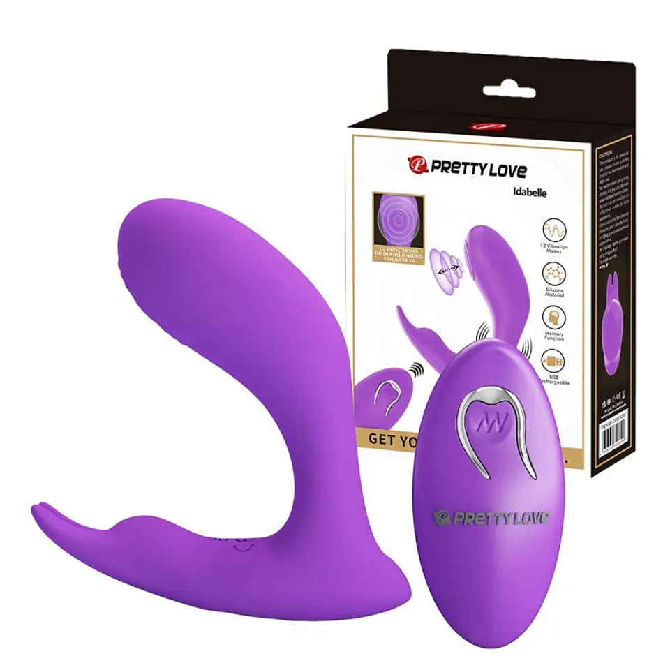 Idabelle Vibrador Dual con Control Remoto - Morado 1