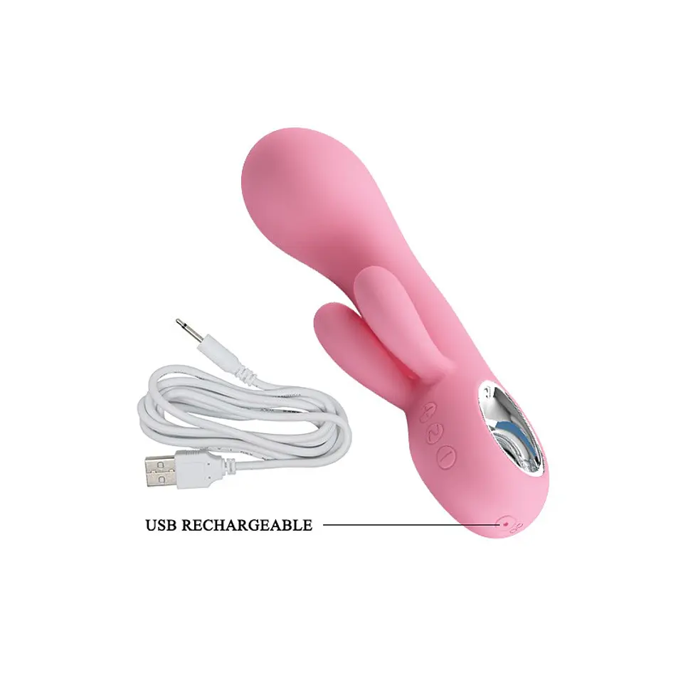 Chris Vibrador Recargable Triple Motor - Rosa 4