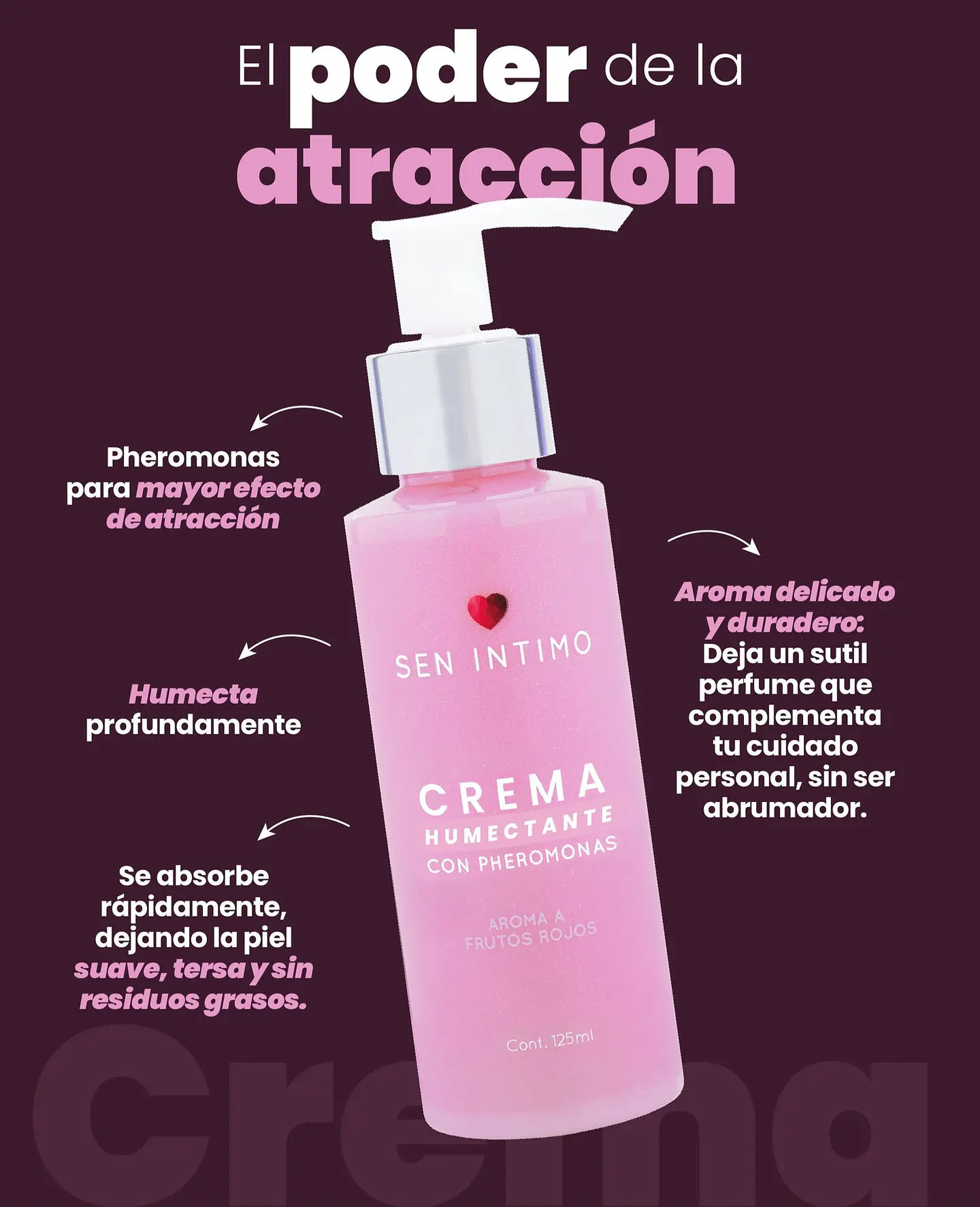 Pack Feromona Crema corporal + Splash frutos rojos Bolsa de REGALO 6