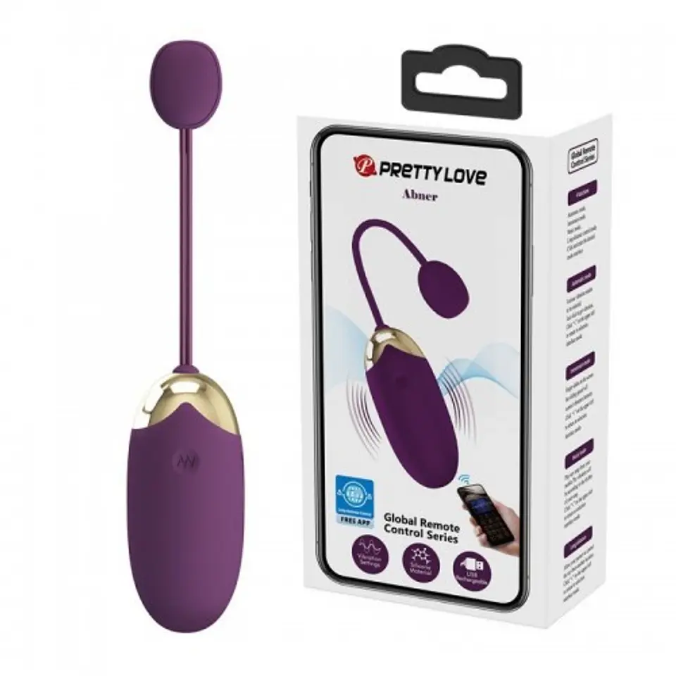 Abner Huevo Vibrador con APP - Morado /  BLUETOOTH 2