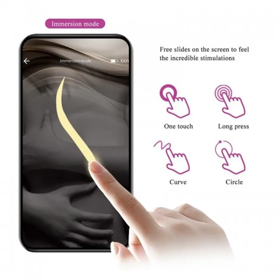 Abner Huevo Vibrador con APP - Morado /  BLUETOOTH 7