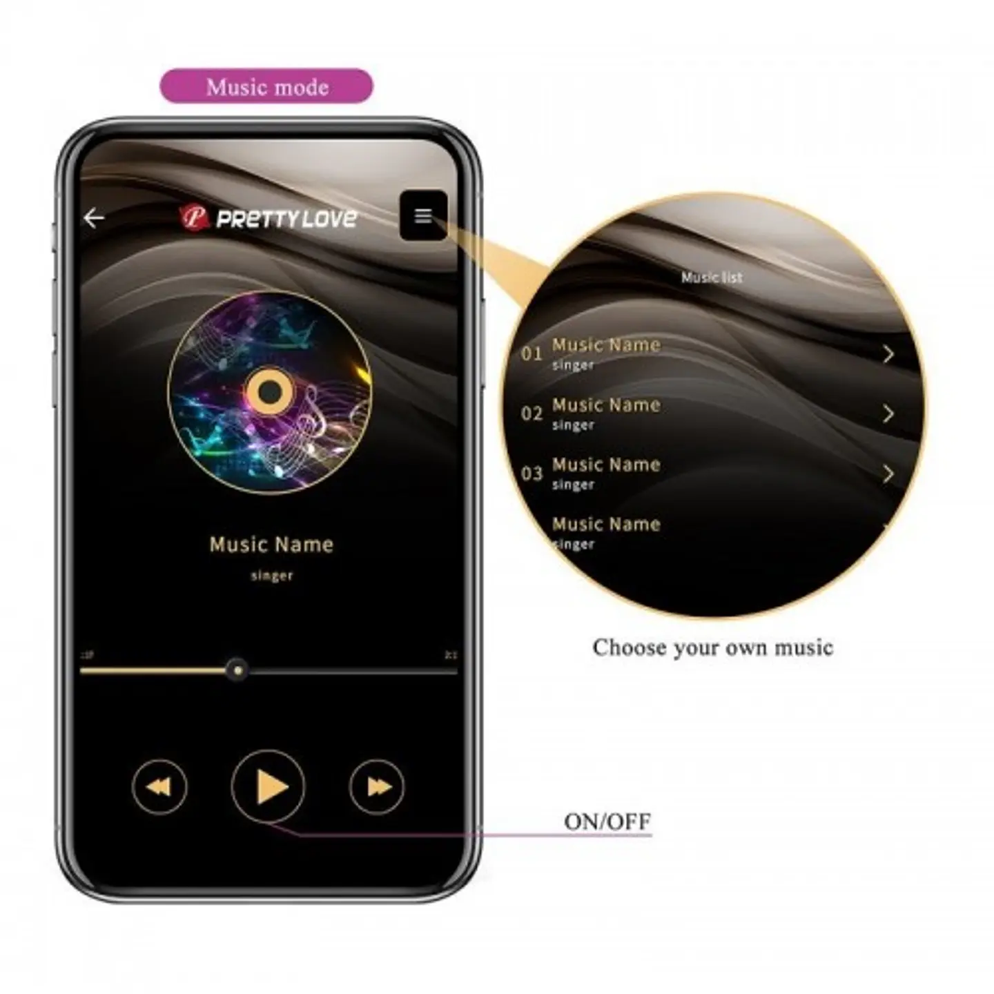 Abner Huevo Vibrador con APP - Morado /  BLUETOOTH 9