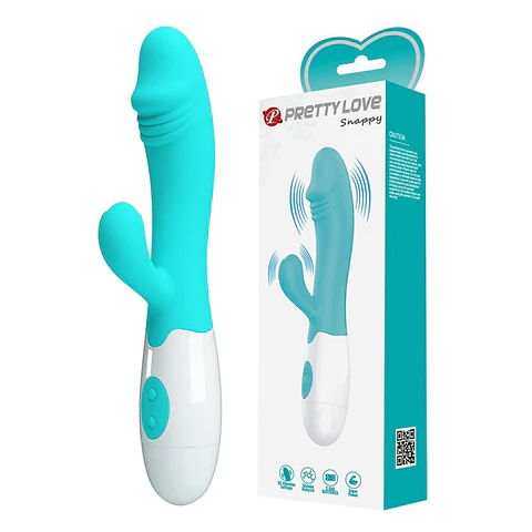 Snappy Vibrador de Doble Estimulación - Turquesa