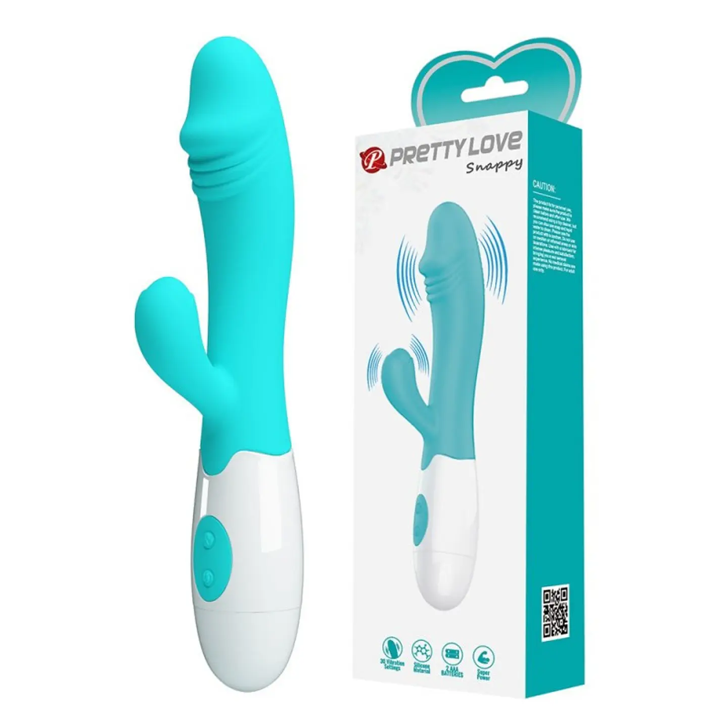 Snappy Vibrador de Doble Estimulación - Turquesa 1