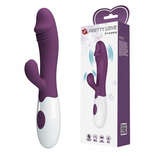 Snappy Vibrador de Doble Estimulación - Burdeo