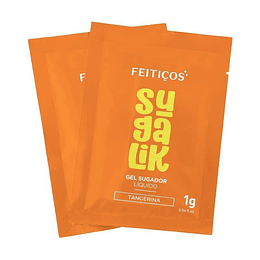SACHET SUGALIK- SUCCIONADOR LÍQUIDO- ESTIMULANTE CLITORIAL SABOR MANDARINA 1g