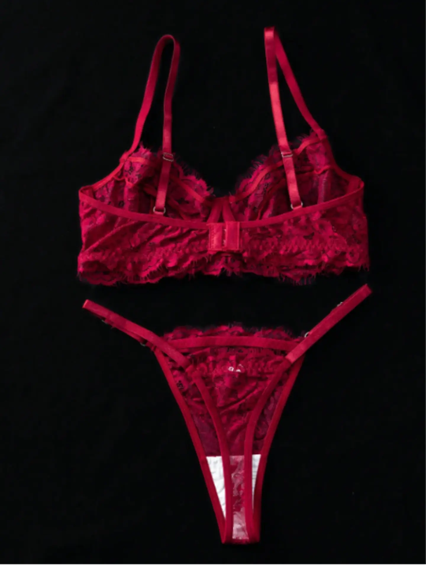Lenceria Con Encaje Rojo 2