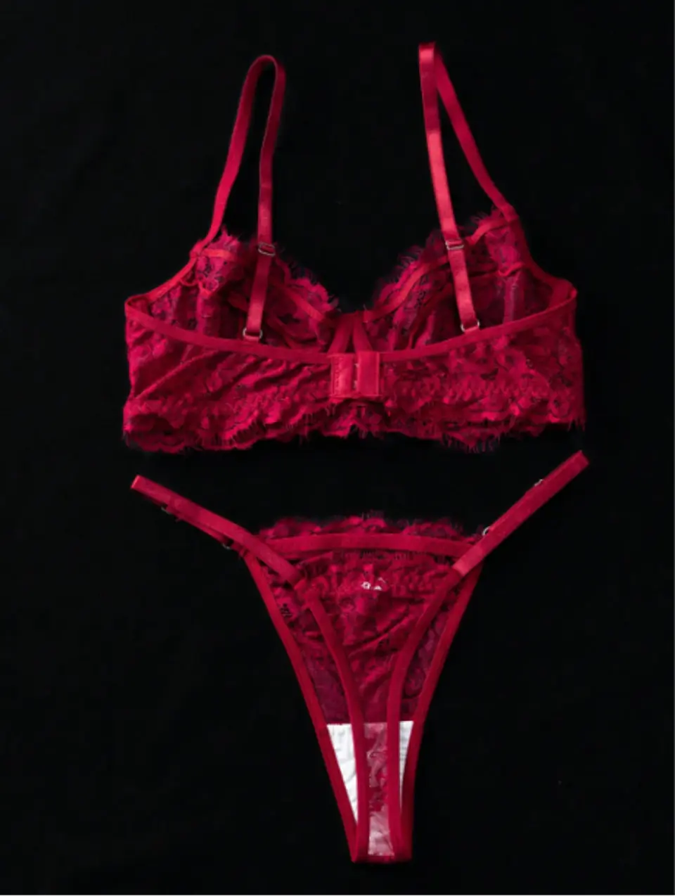 Lenceria Con Encaje Rojo 2