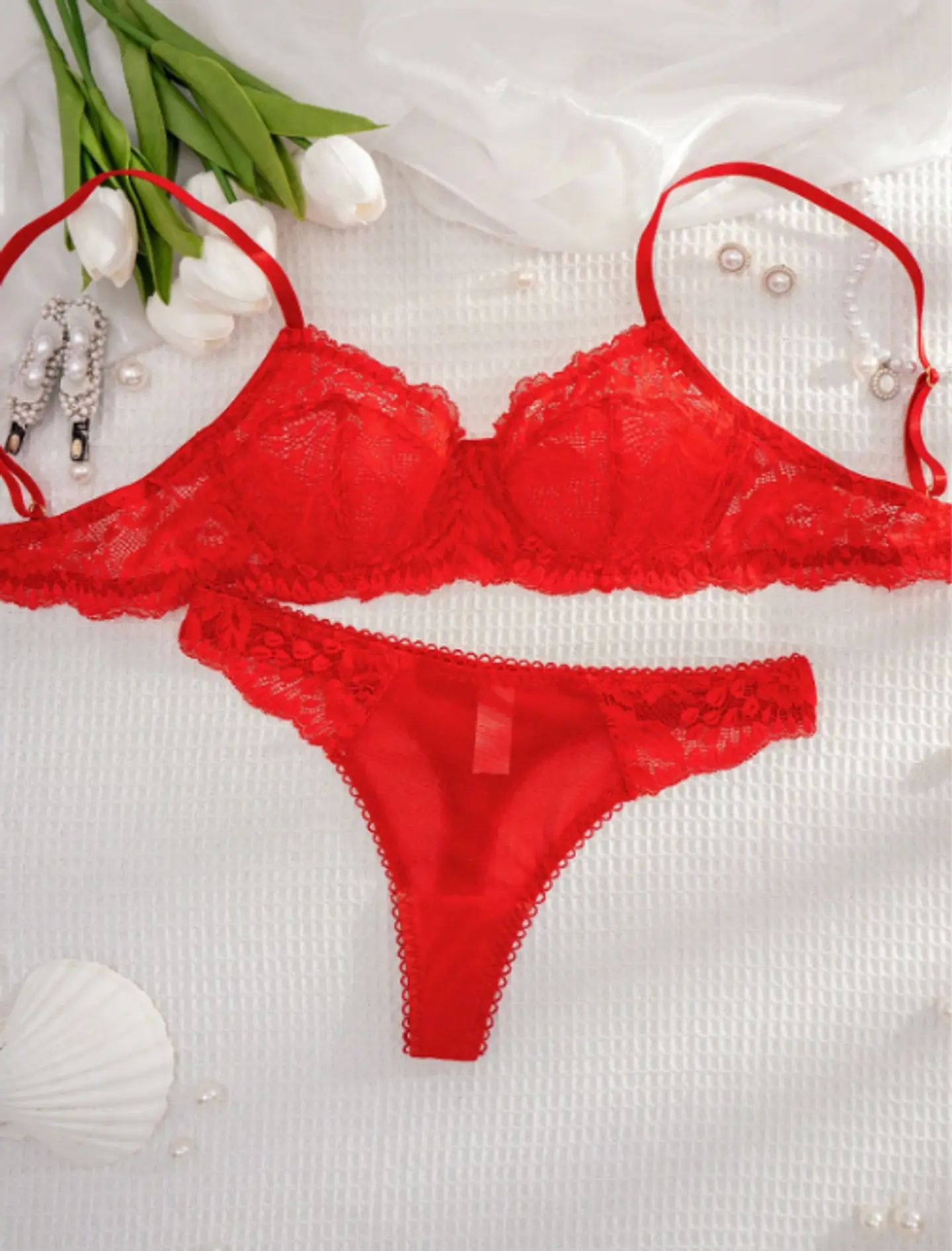 Conjunto Lenceria Rojo 2