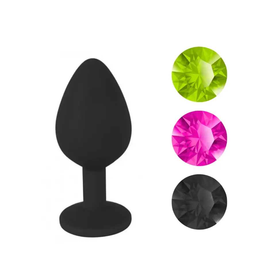 Plug anal con joya Silicona Talla S 4