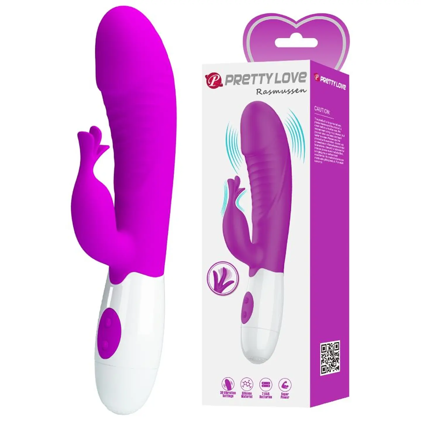 VIBRADOR DOBLE ESTIMULACION PRETTY LOVE – RASMUSSEN 1