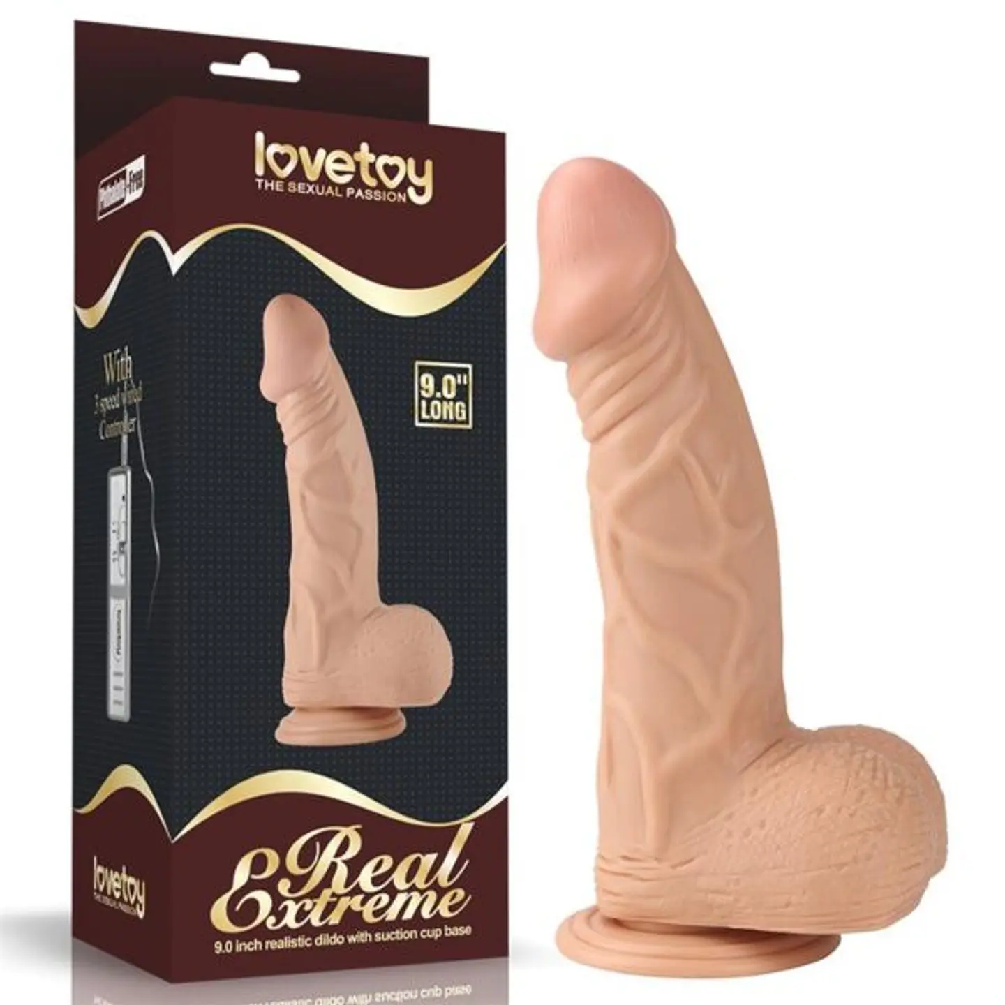 Dildo Vibrador Potente Real Extreme LoveToy 22.8cm 1