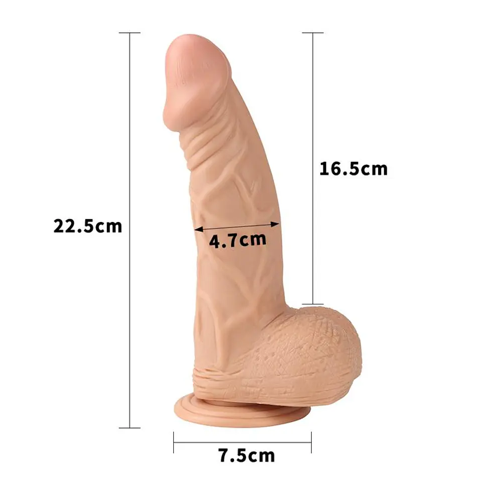 Dildo Vibrador Potente Real Extreme LoveToy 22.8cm 4