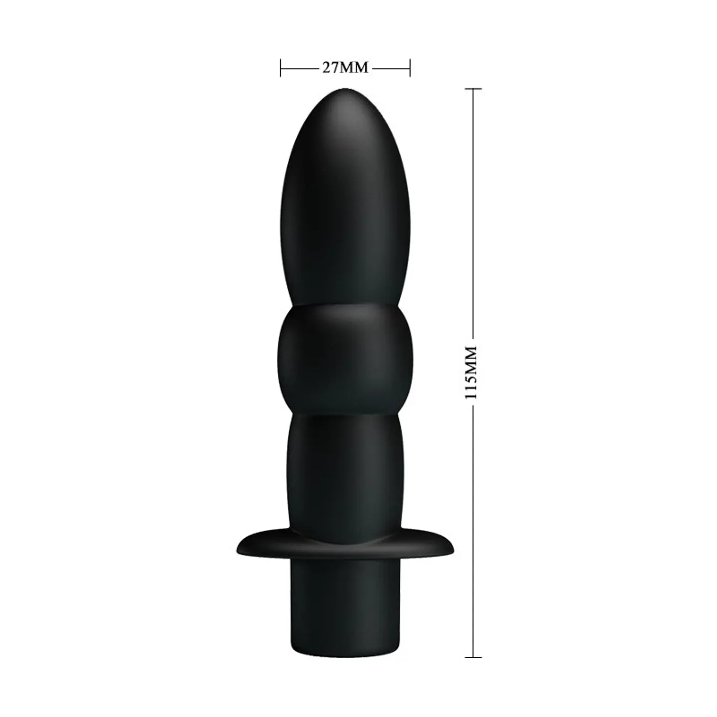 Wyatt - Vibrador Anal Negro 5