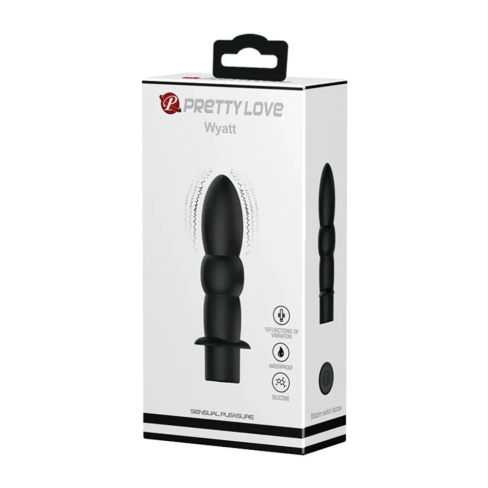 Wyatt - Vibrador Anal Negro 1