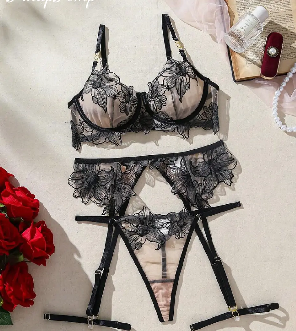 Conjunto portaligas nude 1