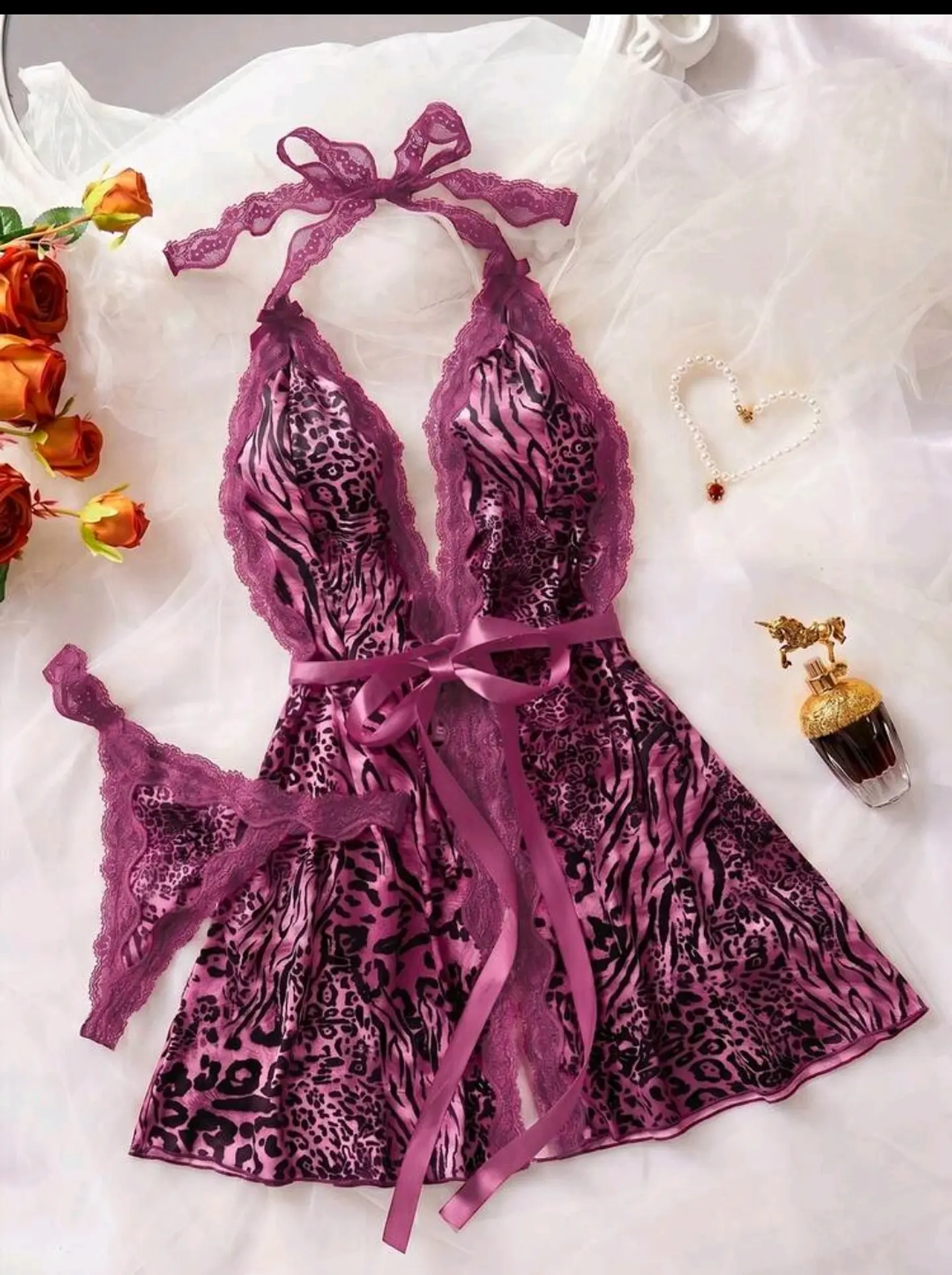 Baby Doll Animal Print Rosado 1