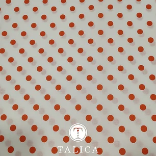 Tecido Bolinhas Fundo Branco