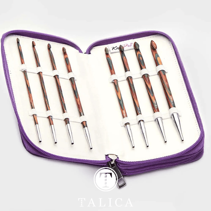 Estojo de Agulhas Intercambiáveis de Crochet Tunisino Symfonie Knitpro 4