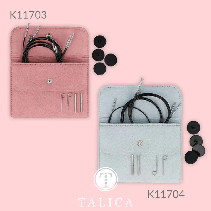 Estojo de Cabos 360° Giratórios KnitPro Swivel 60-100cm 1