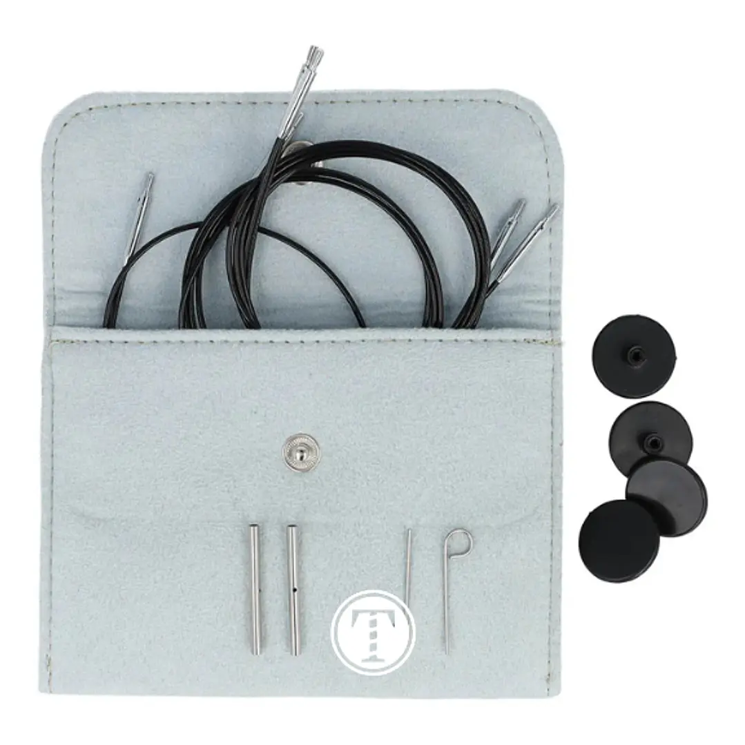 Estojo de Cabos 360° Giratórios KnitPro Swivel 60-100cm 6