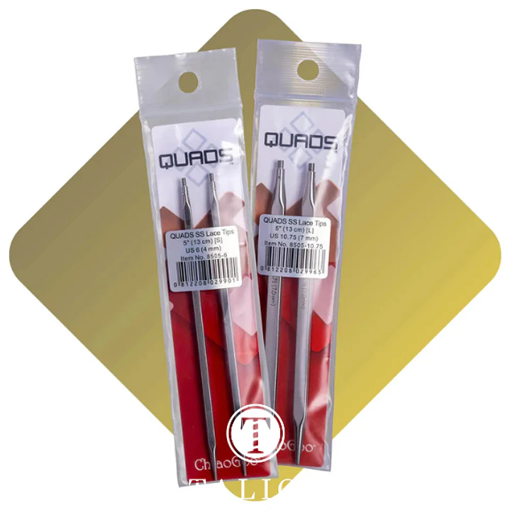 Agulhas Intercambiáveis ChiaoGoo QUADS Lace 13cm 2