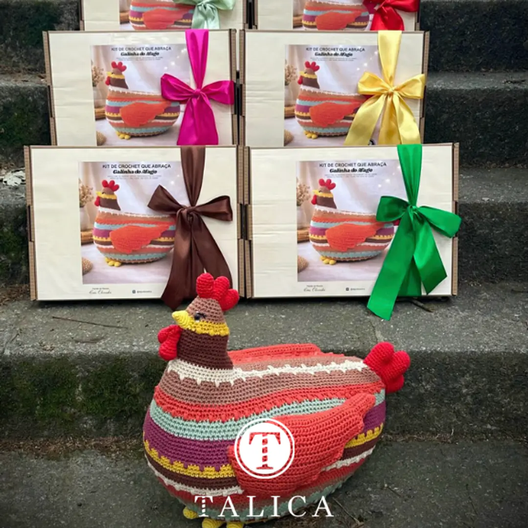 Kit Crochet Galinha do Afago 1