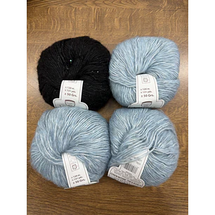 Pack de Cristal Murano Preto e Azul