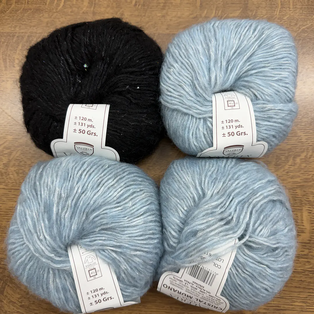 Pack de Cristal Murano Preto e Azul 1