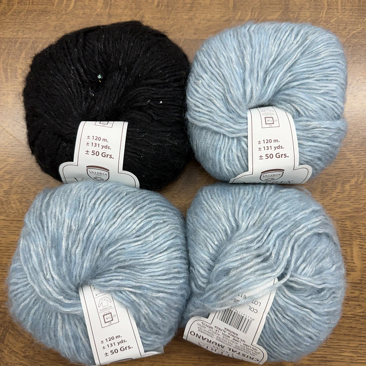 Pack de Cristal Murano Preto e Azul 1