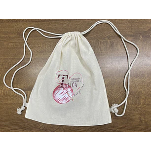 Saco Mochila Coração Estilista de Agulha