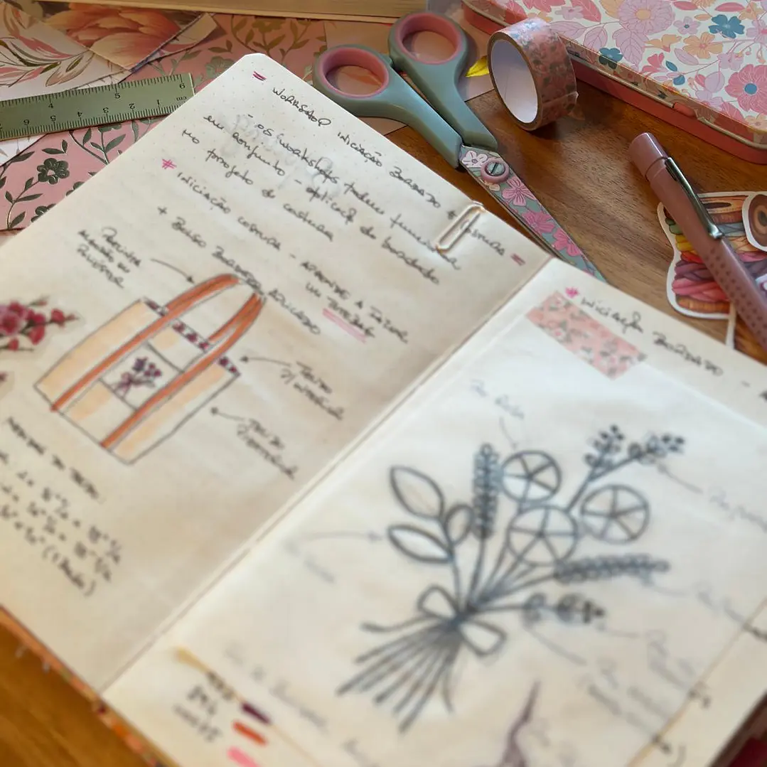 Workshop Como começar um diário/caderno criativo - ONLINE 4