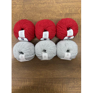 Pack 6 Eco Luna Vermelho e Cinza