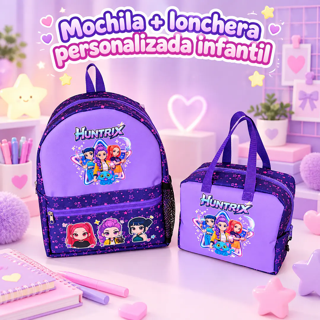 Pack Mochila + Lonchera Personalizada 1