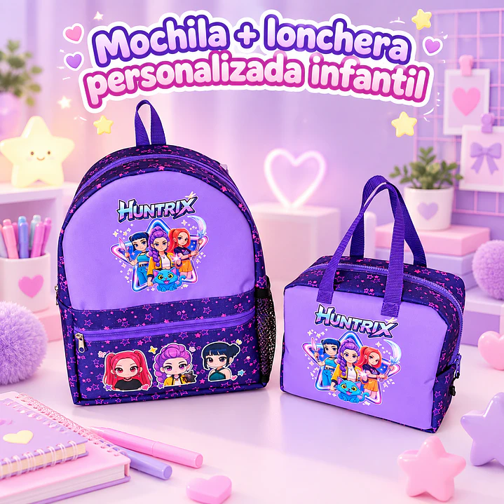 Pack Mochila + Lonchera Personalizada 1