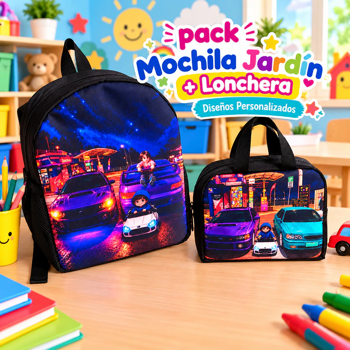 pack Mochila Jardín + Estuche Personalizados 1