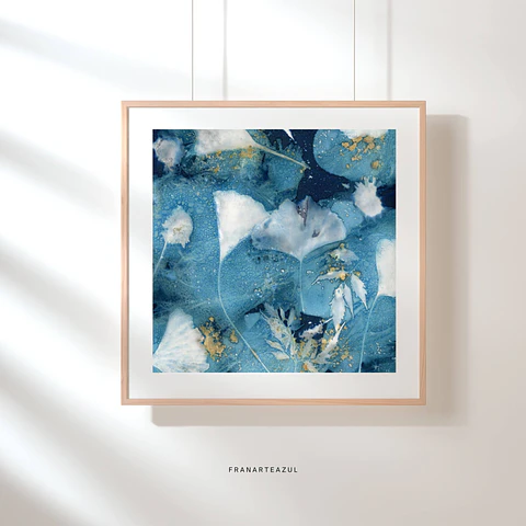 PRODUCTO DIGITAL - Ginkgos en cianotipia húmeda