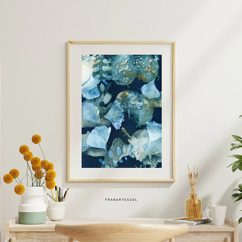 PRODUCTO DIGITAL - Flores silvestres en cianotipia húmeda