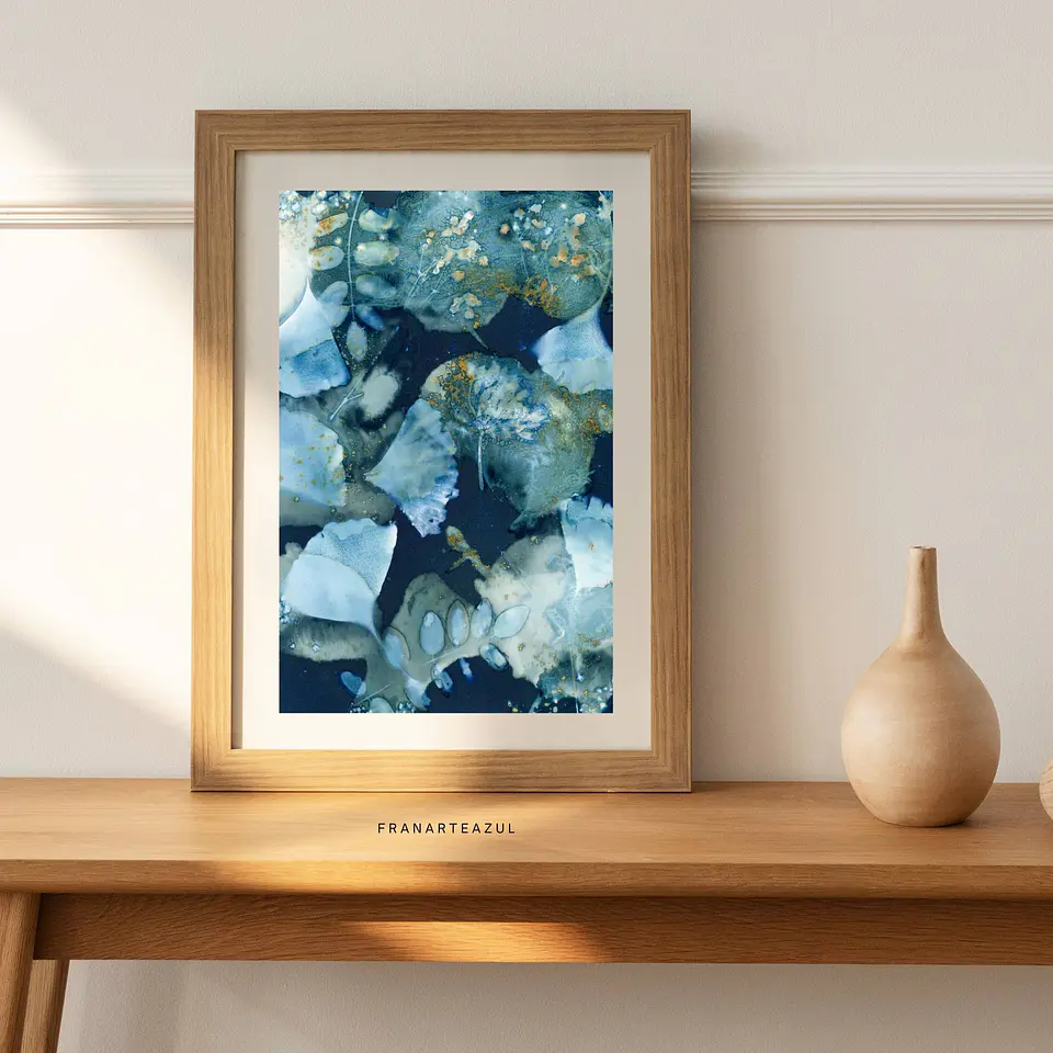 PRODUCTO DIGITAL - Flores silvestres en cianotipia húmeda 3