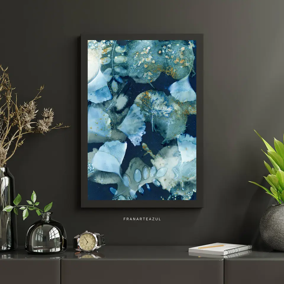 PRODUCTO DIGITAL - Flores silvestres en cianotipia húmeda 5