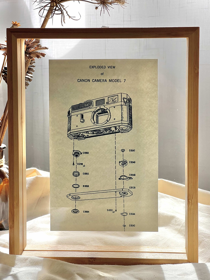 PRODUCTO FÍSICO - Cuadro Cianotipia Canon Camera  1