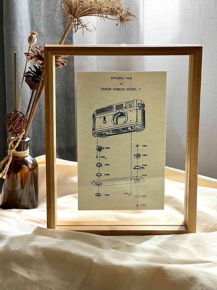 PRODUCTO FÍSICO - Cuadro Cianotipia Canon Camera  2