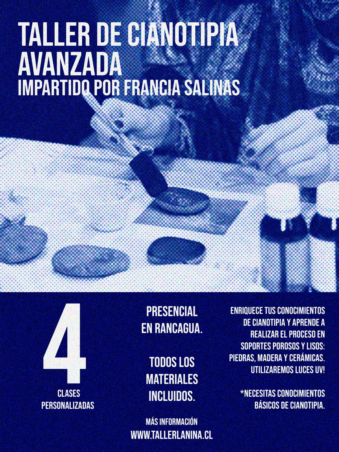 Curso Avanzado de Cianotipia Personalizado - Presencial Rancagua 1