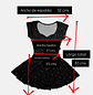 Vestido Corazón negro metalizado - Miniatura 3
