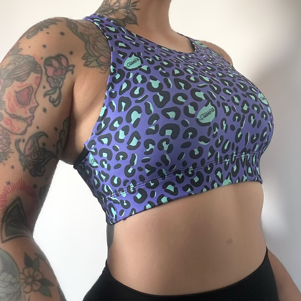 Top Halter Animal Print Morado 2