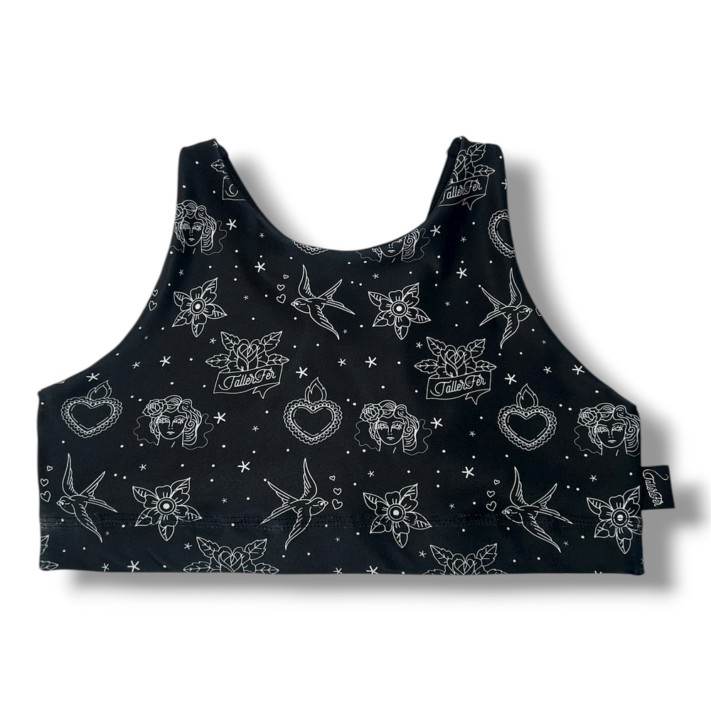 Top Halter Tattoo Negro 1