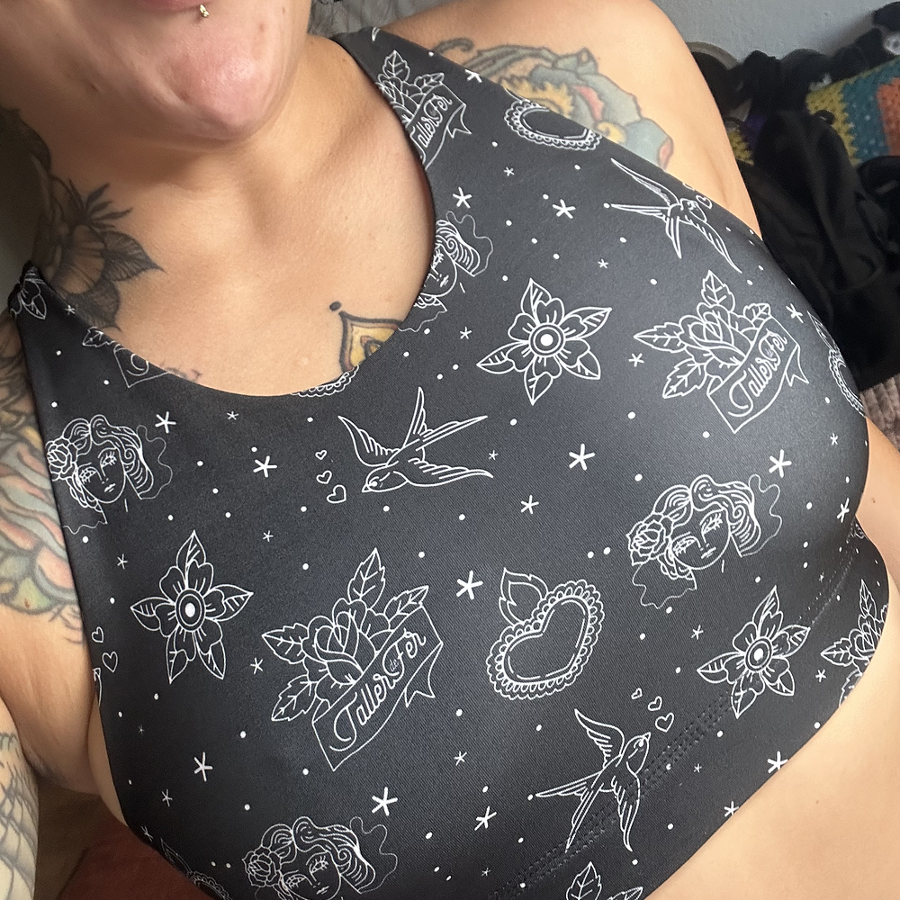 Top Halter Tattoo Negro 3