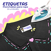 Etiquetas escolar Planchables / Etiquetas para ropa 