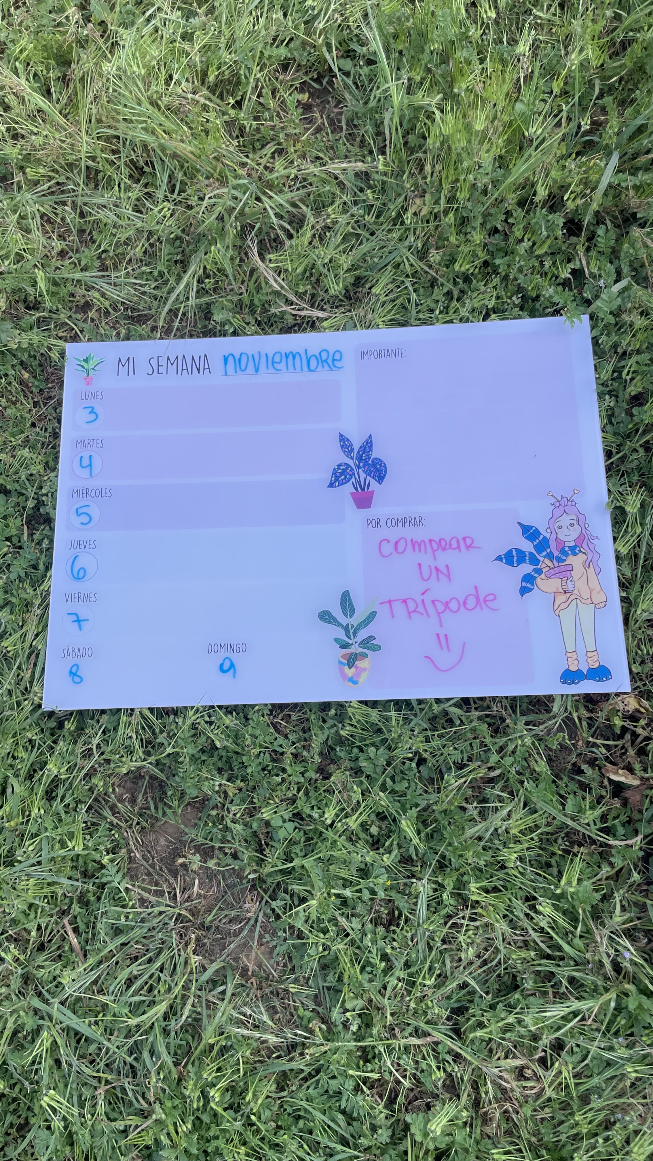 PIZARRA DE  ACRILICO PERSONALIZADA